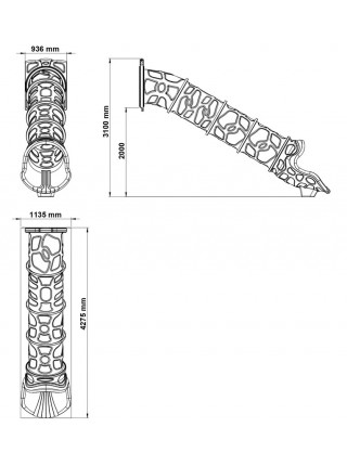 Гірка труба пряма для ігрового майданчика 200 см Гірка труба пряма для ігрового майданчика 200 см